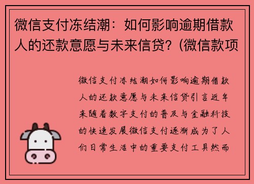 微信支付冻结潮：如何影响逾期借款人的还款意愿与未来信贷？(微信款项被冻结)